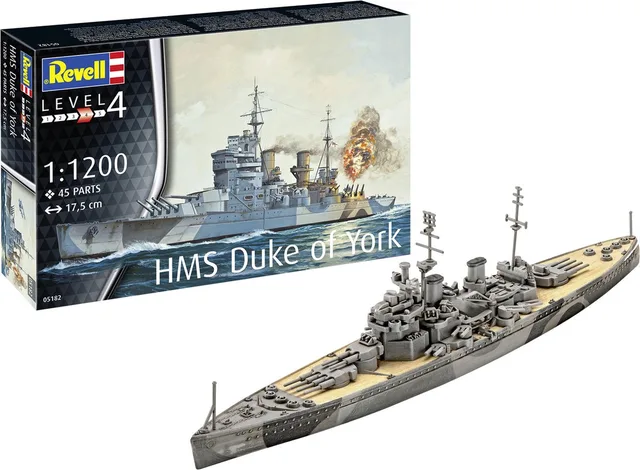 Modelbouwpakket Schepen - 05182 Battleship HMS Duke of York Plastic - 1:1200 - Modelbouw