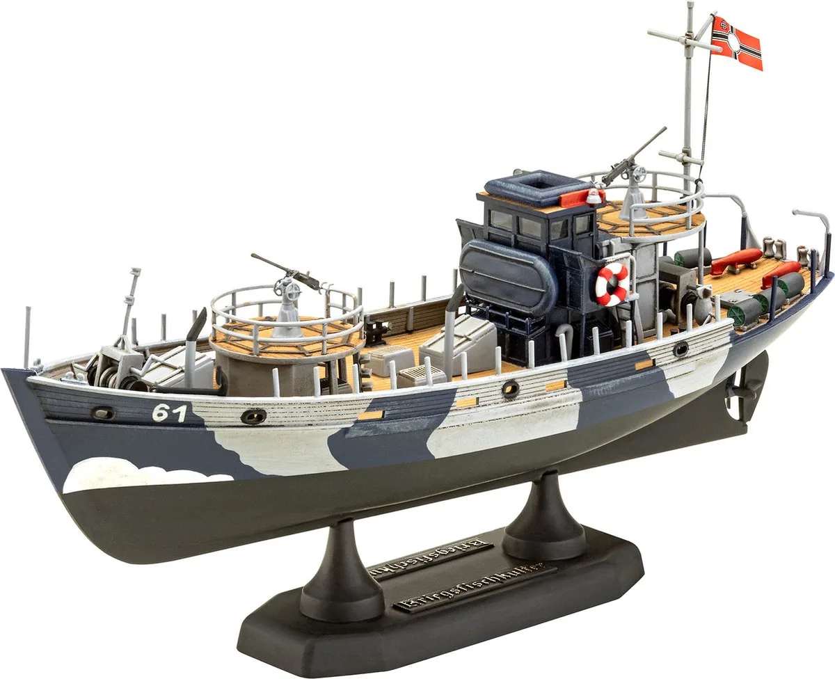 Modelbouwpakket Schepen - 05242 KFK Kriegsfischkutter - Mine warfare vessels - Schip Plastic - 1:144 - Modelbouw van Revell in Meerkleurig – productfoto