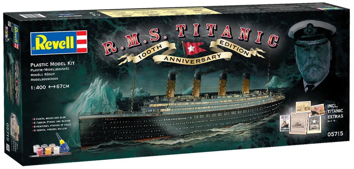 Modelbouwpakket Schepen - 05715 Gift-Set 100 Years Titanic - 1:400 van Revell in Meerkleurig – productfoto