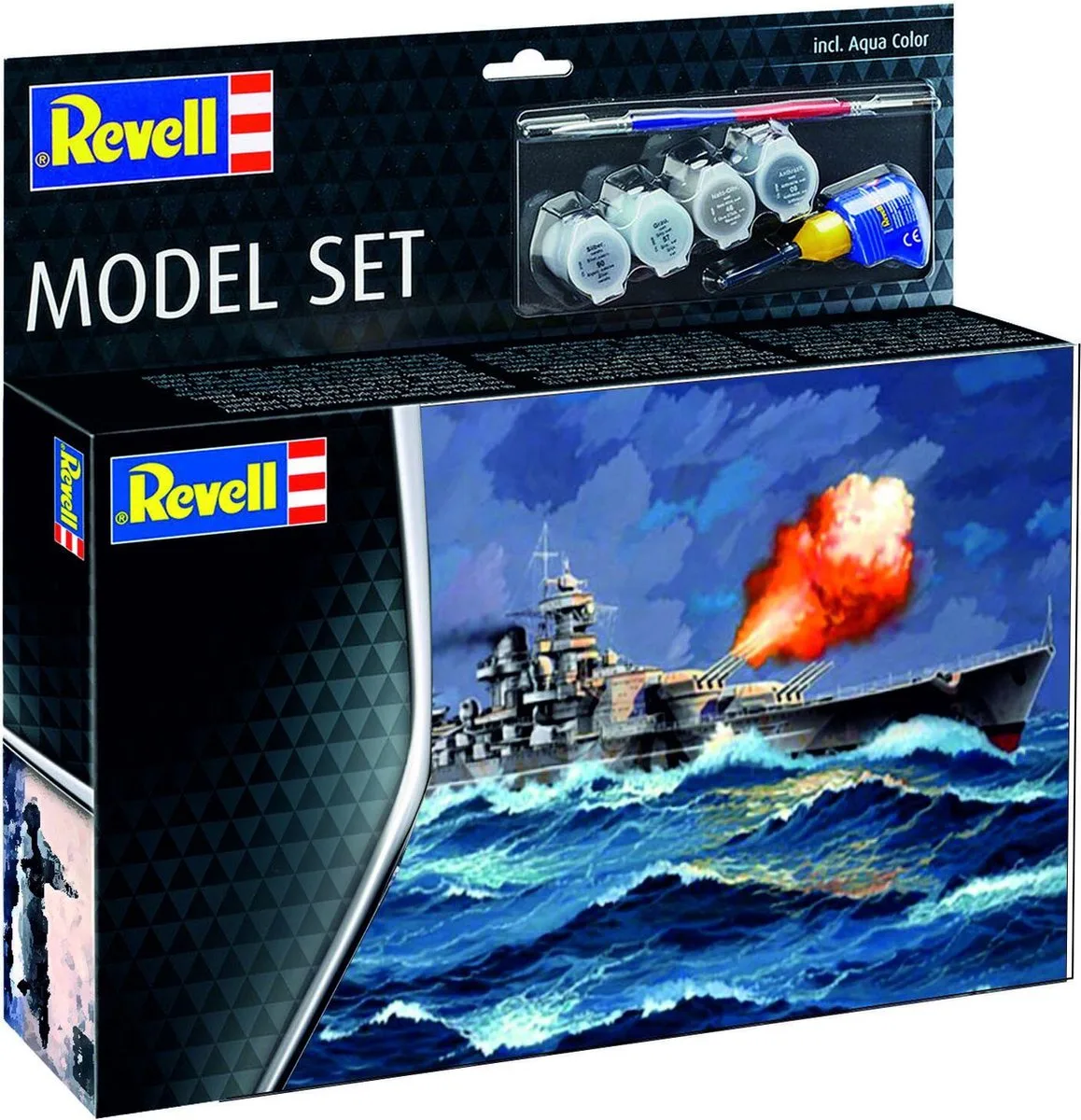 Modelbouwpakket Schepen - 65181 Battleship Gneisenau - Model Set Plastic - 1:1200 - Modelbouw van Revell in Meerkleurig – productfoto