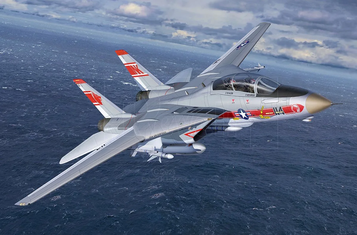 Modelbouwpakket Vliegtuigen - 03782 Grumman F-14A Tomcat - Straaljager Plastic - 1:144 - Modelbouw de Revell en Multicolore – photo produit