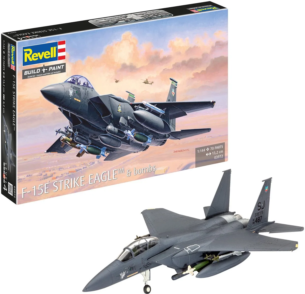 Modelbouwpakket Vliegtuigen - 03972 F-15E Strike Eagle - bombs Plastic - 1:144 - Modelbouw van Revell in Meerkleurig – productfoto