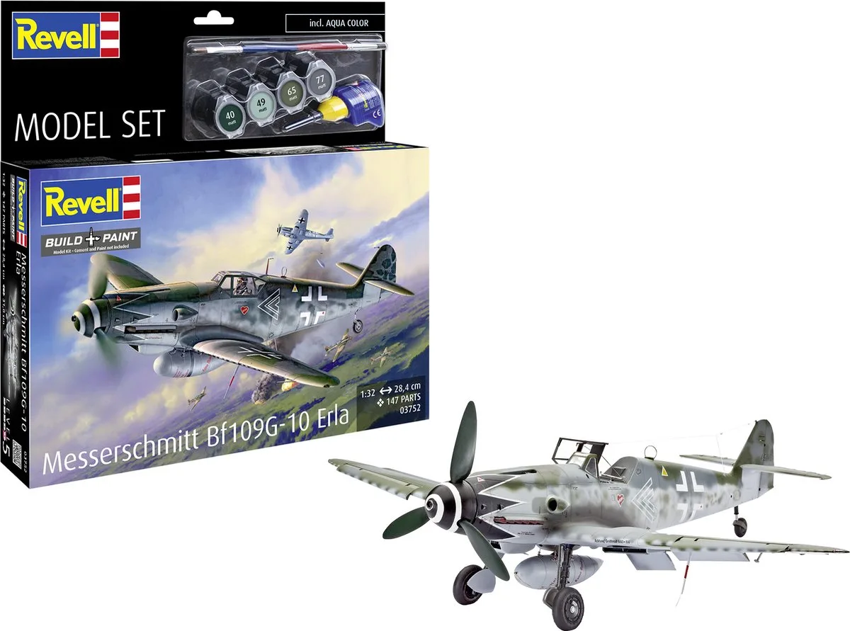 Modelbouwpakket Vliegtuigen - 63752 Messerschmitt Bf 109G-10 Erla WWII - Duits Propellervliegtuig - Model Set Plastic - 1:32 - Modelbouw van Revell in Meerkleurig – productfoto
