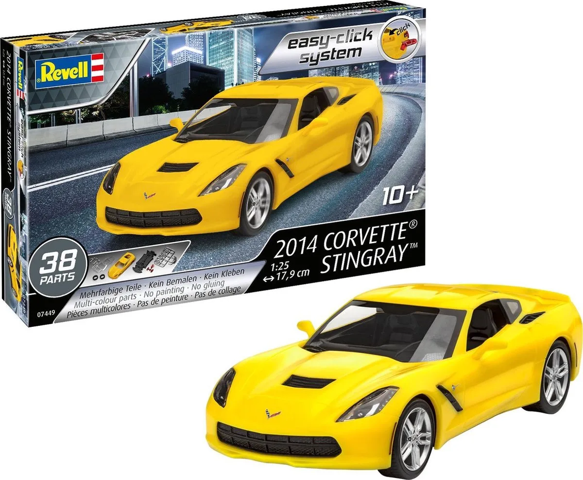 Modelbouwset Corvette Stingray 1:25 38-delig de Revell en Jaune – photo produit