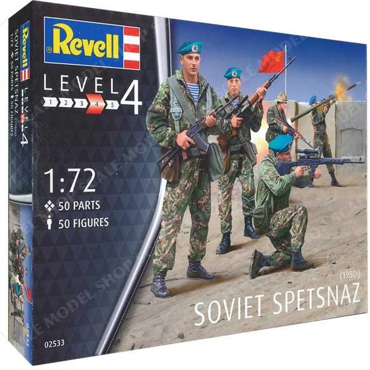 Modellbausatz Figuren 1:72 - Soviet Spetsnaz (1980s) im Maßstab 1:72, Level 4, originalgetreue Nachbildung mit vielen Details, 02533 de Revell – photo produit