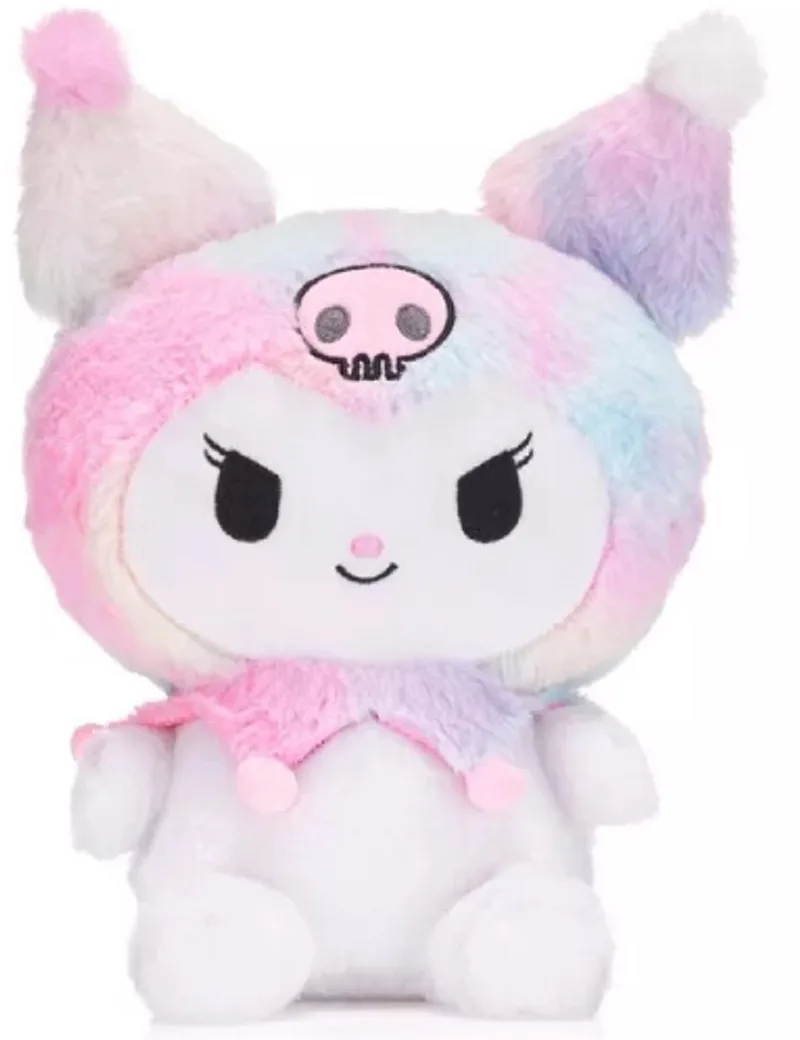 Hello Kitty Fluffy Pluche Knuffel 30 cm - Speelgoed Knuffels voor Kinderen Meisjes - Kat Cat Kitten Plush Toy från Sanrio i Regenboog – produktbild