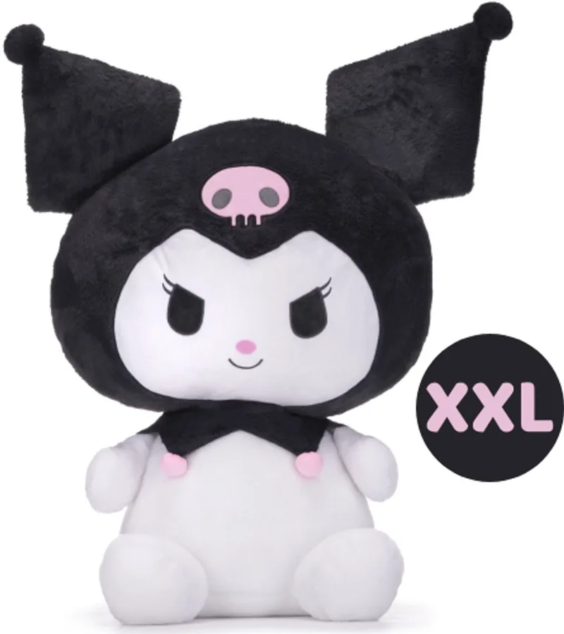 Hello Kitty Pluche Knuffel XXL 100 cm - Speelgoed XL Knuffels Kinderen Jongens Meisjes - Hello Kitty Plush Toy - Extra grote knuffel de Sanrio en Noir – photo produit