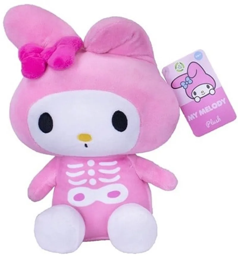 Melody Hello Kitty Halloween Pluche Knuffel 25 cm - Speelgoed Knuffels voor Kinderen Meisjes - Kat Cat Kitten Plush Toy - Melody, Kuromi, Hello Kitty de Sanrio en Rose – photo produit