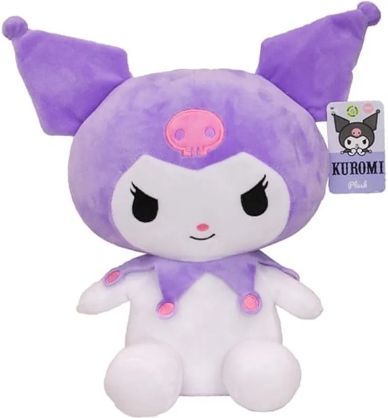 Paars Hello Kitty Pluche Knuffel 35 cm - Speelgoed Knuffels voor Kinderen Meisjes - Kat Cat Kitten Plush Toy - Melody, Kuromi, Hello Kitty by Sanrio in Kuromi Paars – product photo