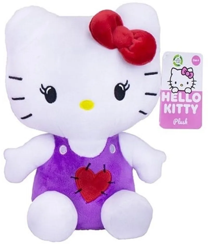 (Paars/Wit) Halloween Pluche Knuffel 25 cm - Speelgoed Knuffels voor Kinderen Meisjes - Kat Cat Kitten Plush Toy - Melody, Kuromi, Hello Kitty by Sanrio in Purple – product photo