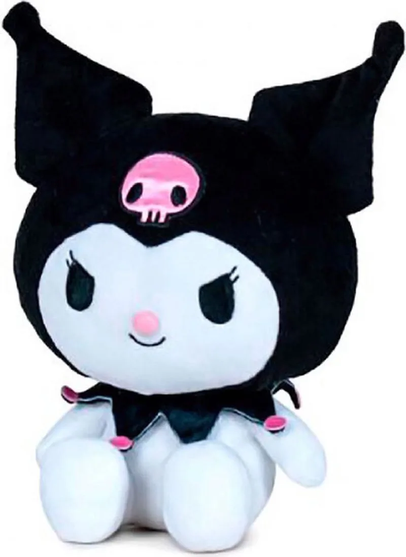 Pluche Knuffel 34 cm - Hello Kitty Kitten Plush Toy - Speelgoed Knuffels voor kinderen van Sanrio in Kuromi – productfoto
