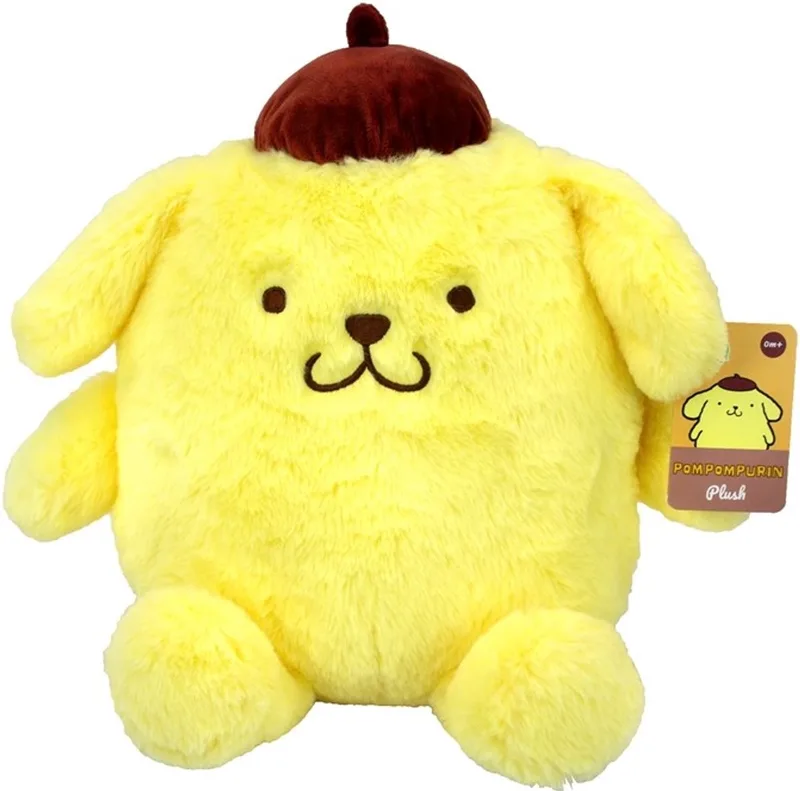 Pompomurin - Fluffy - 28cm - knuffel - Kuromi - Hello Kitty - My Melody - PomPomPurin - Pochacco - Kawaii by Sanrio in Yellow – product photo