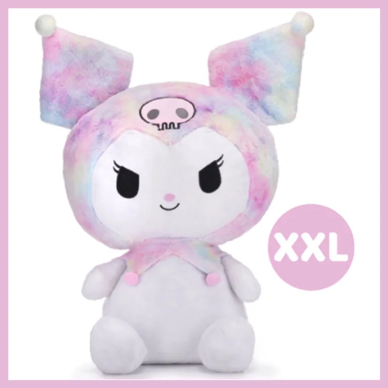 (Tie-Dye) Hello Kitty Pluche Knuffel XXL 100 cm - Speelgoed XL Knuffels Kinderen Jongens Meisjes - Hello Kitty Plush Toy - Extra grote knuffel från Sanrio i Flerfärgad – produktbild