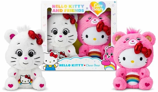 Troetelbeertjes en Hello Kitty knuffel set - 2 Pack - 30 cm - Cute
