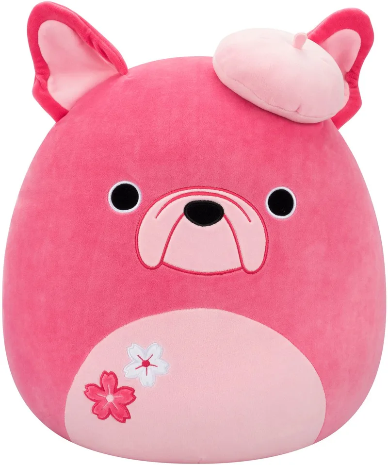 Elise - French Bulldog W/Sakura Flowers and Beret 40cm pluche van Squishmallows in Roze – productfoto