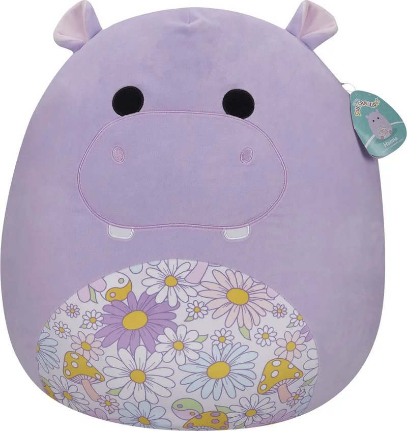 Hanna - Purple Hippo W/Floral Belly 50cm Plush van Squishmallows in Lavender – productfoto