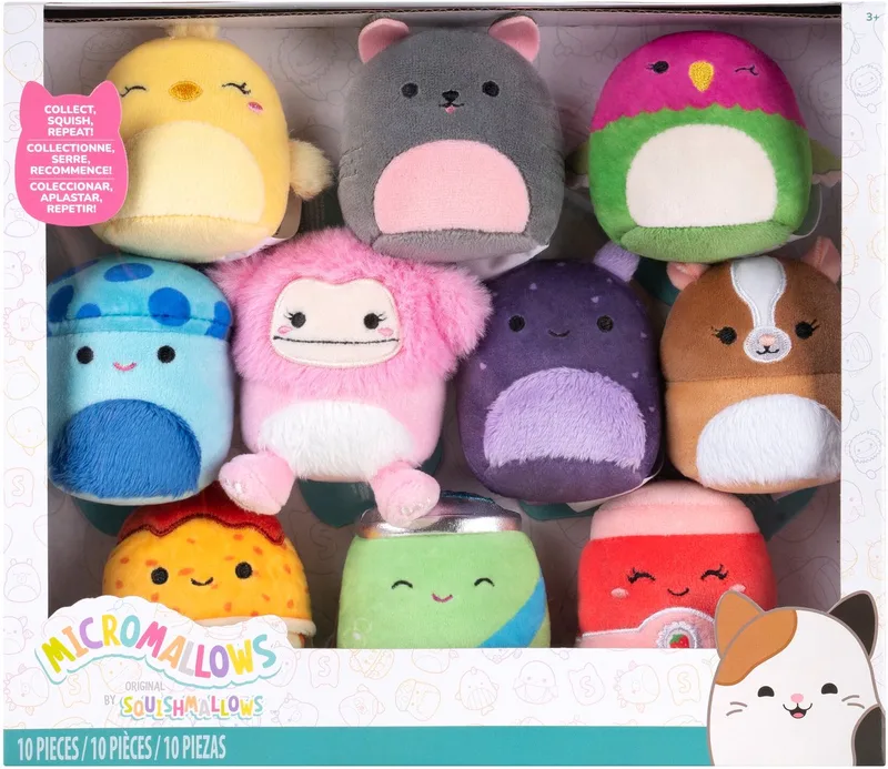 knuffel pluche Micromallows herfst 10-delig verzamelset. van Squishmallows in Meerkleurig – productfoto