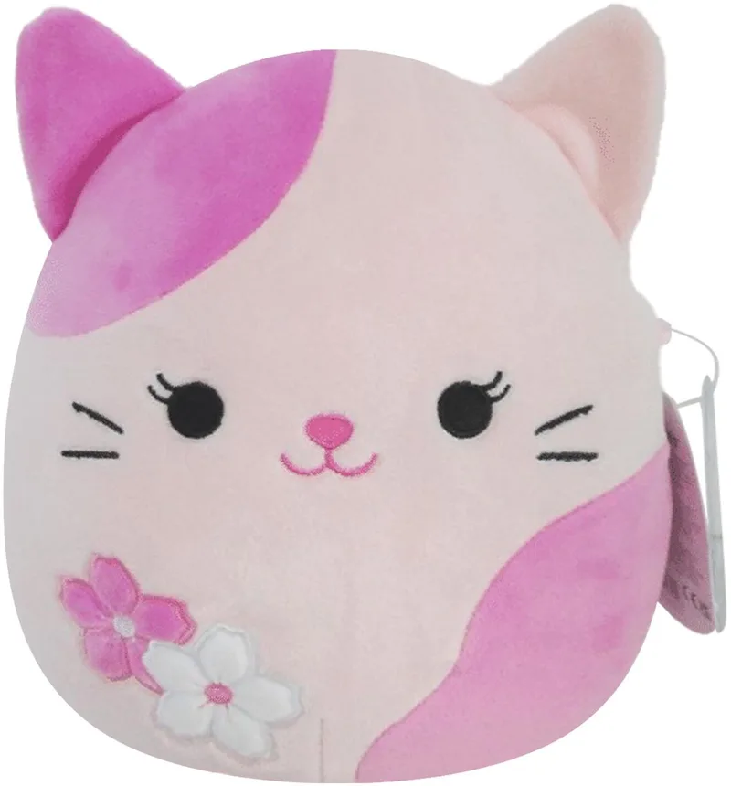 Little Plush 19cm Roseanne - Pink Cat W/Sakura Flowers by Squishmallows in White – product photo