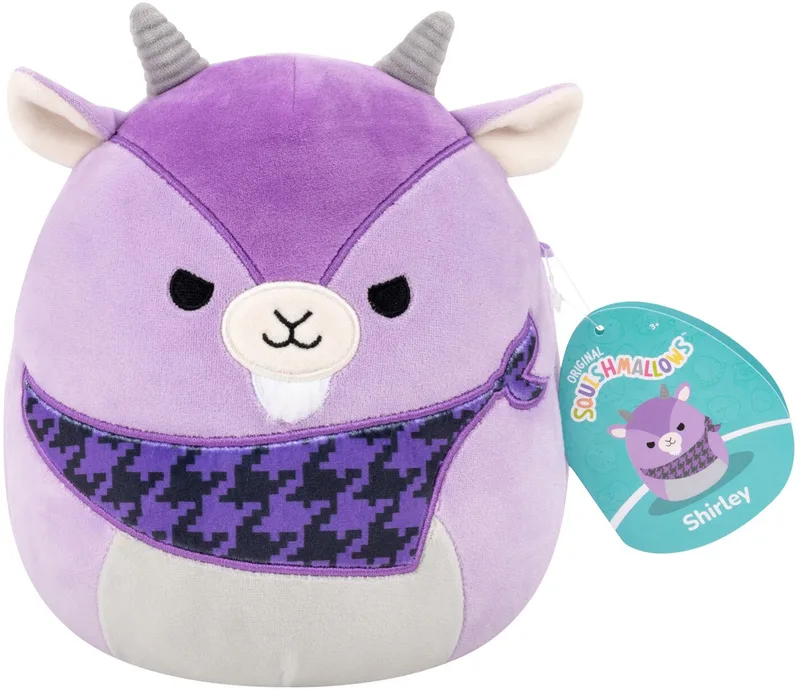 Little Plush 19cm Shirley - Purple Goat W/Bandana and Mischievous Eyes van Squishmallows in LichtPaars – productfoto