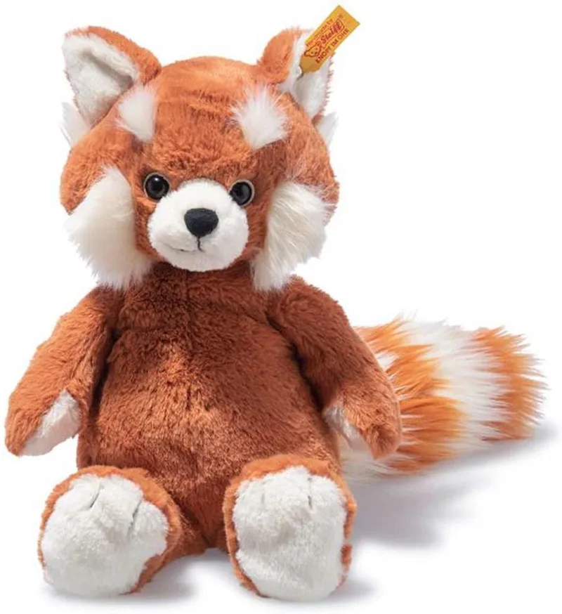 Benji rode panda 28 cm. EAN 075537 van Steiff in Bruin – productfoto
