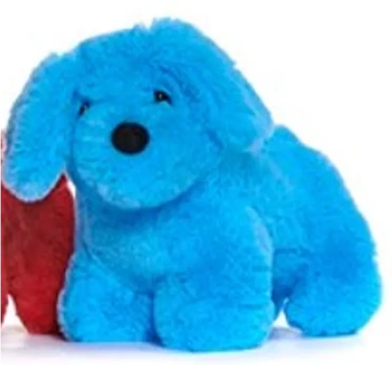 Luna - Pluche Knuffel Hond - 25cm van Sunkid in Blauw – productfoto