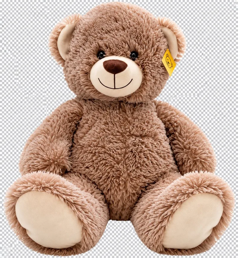 Plush Bear Sitting 60cm - Zittende Knuffelbeer - Zacht Polyester Materiaal - Bruine Kleur - Afmetingen 60 x 35 x 25 cm - Geschikt voor Kinderen - Inclusief 2 Jaar Fabrieksgarantie från Sunkid i Brun – produktbild