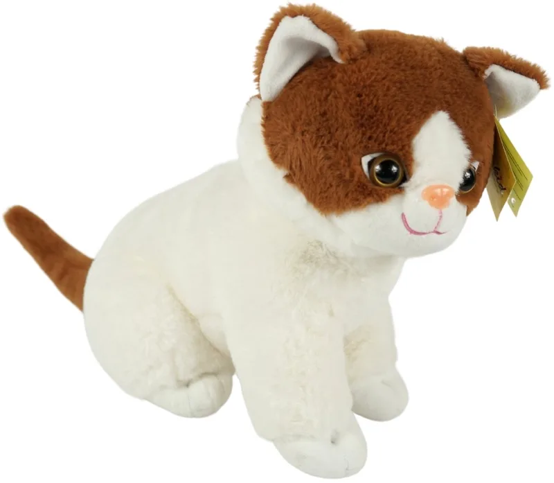 Poes - Kat - Knuffel - 40 cm hoog van Sunkid in Bruin wit – productfoto