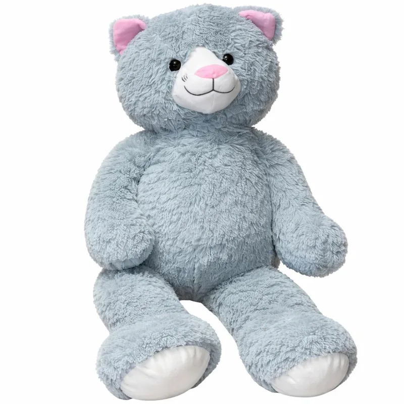 XXL pluche knuffel - 90 cm - kat - polyester från Sunkid i Grå – produktbild