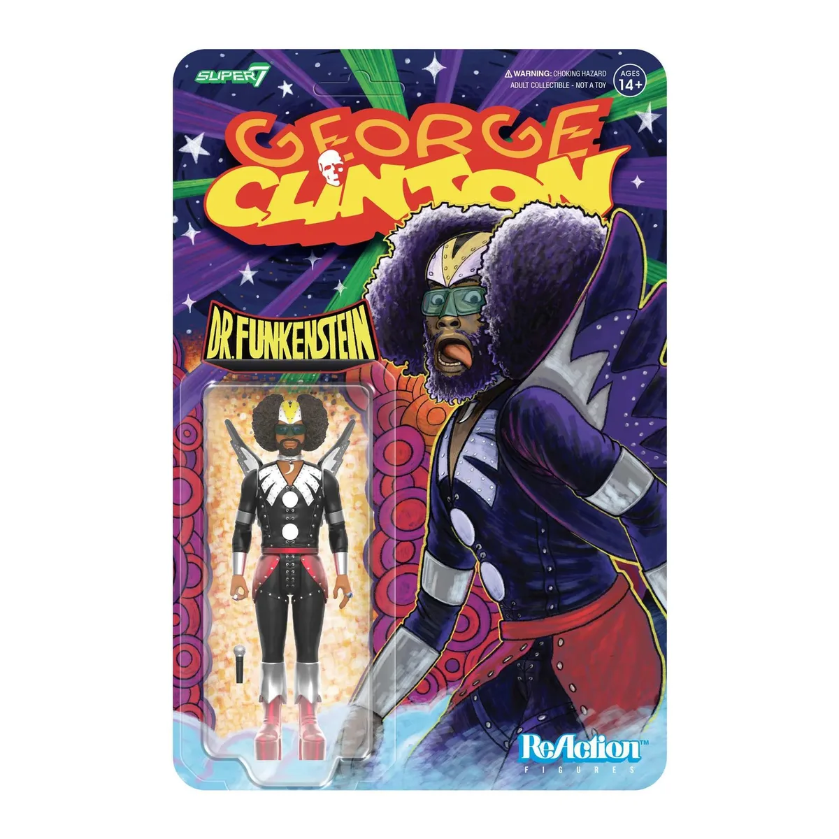 George Clinton ReAction Figure Dr. Funkenstein van Super7 – productfoto
