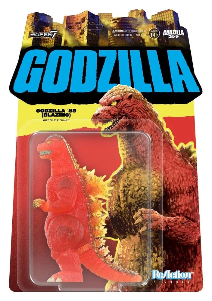 Godzilla ReAction Actionfiguren : Godzilla 1989 glühend von Super7 – Produktfoto