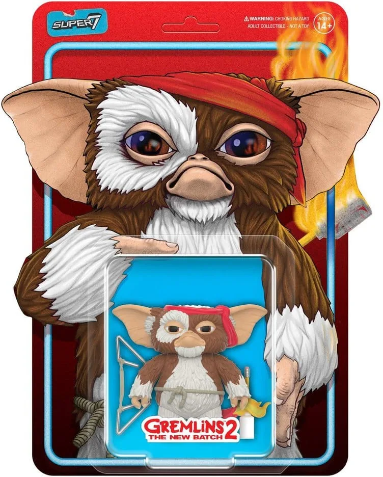 Gremlins ReAction Action Figure - Gizmo (Battle Ready Character Card) van Super7 – productfoto