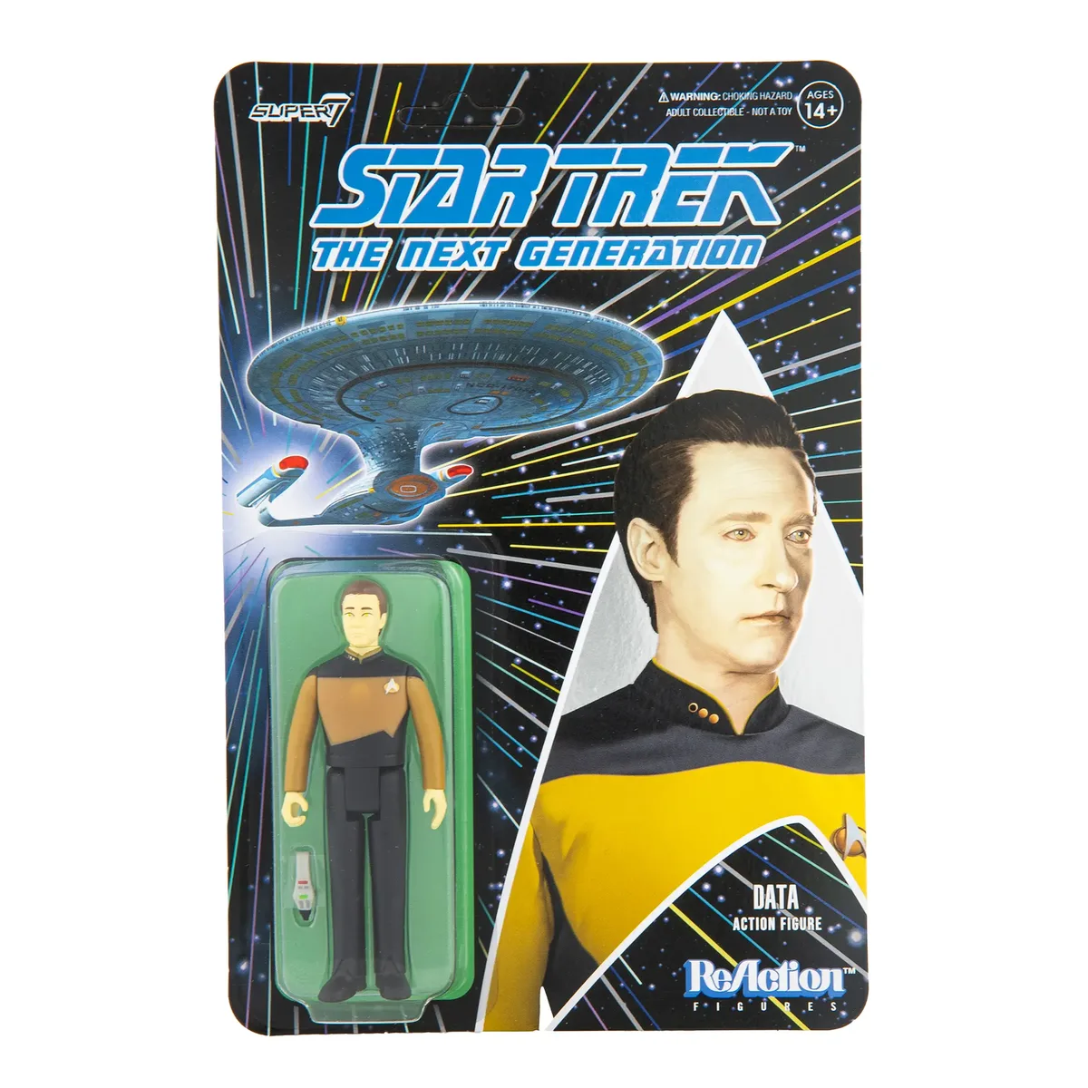 Star Trek Super7 ReAction Figuren : Data von Super7 – Produktfoto