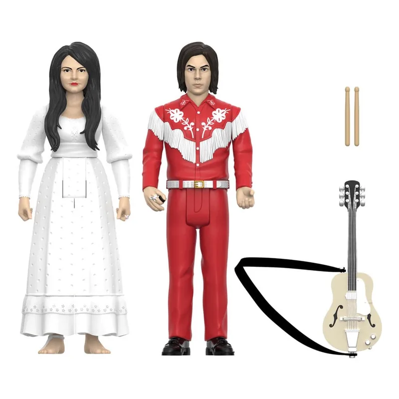 The White Stripes ReAction Action Figuur 2-Pack Wave 02 The White Stripes (Elephant) 10 cm Action Figuur by Super7 in Red – product photo