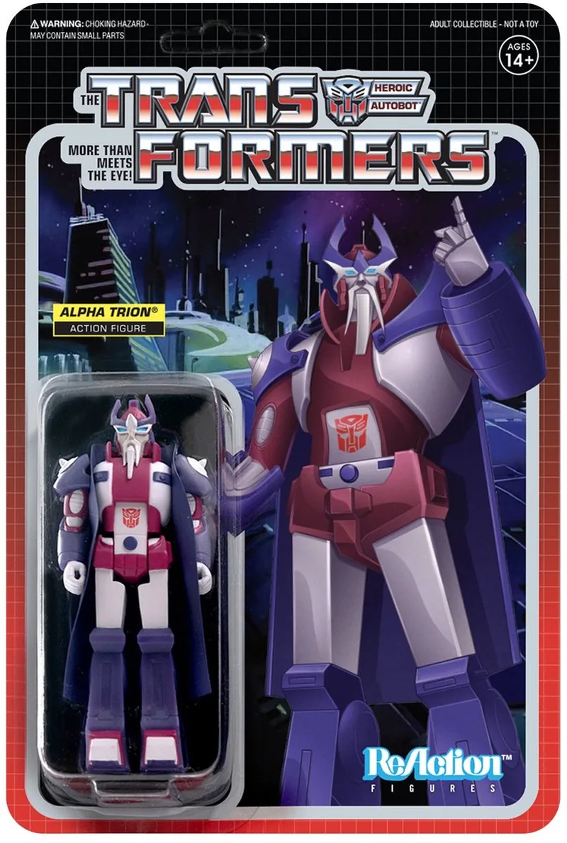 Transformers: Alpha Trion - 9 cm ReAction Actiefiguur de Super7 en Multicolore – photo produit