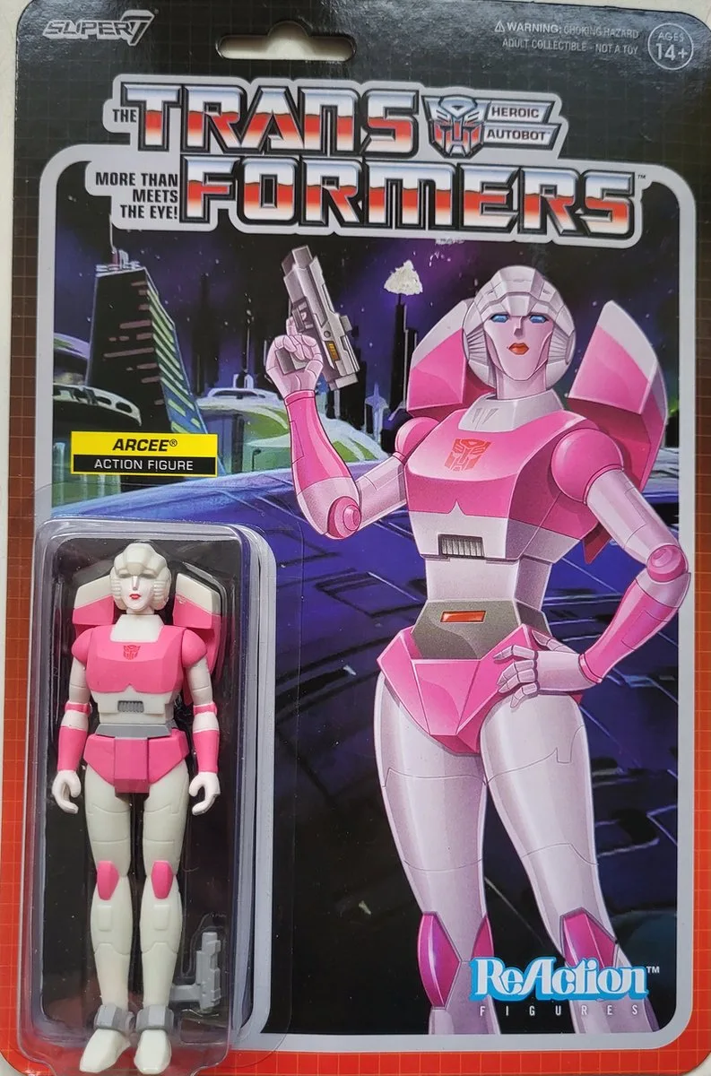 Transformers - Heroic Autobot - ARCEE - verzamelobject/verzamelfiguur van Super7 in Roze – productfoto
