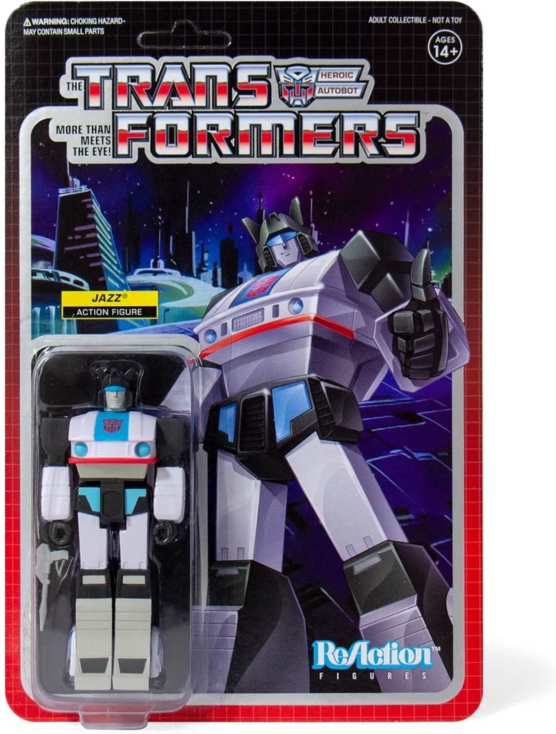 Transformers ReAction Figures Jazz - Wave 1 actiefiguur 10 cm van Super7 in Meerkleurig – productfoto