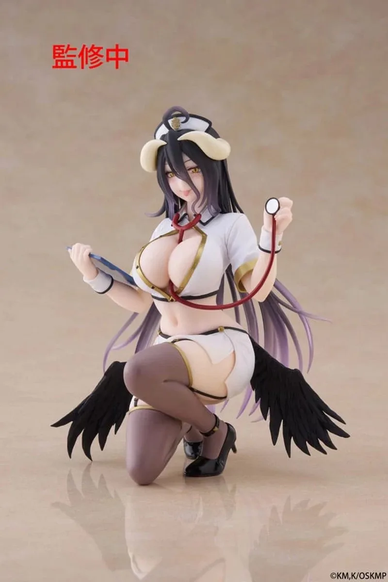 Overlord Desktop Cute Figure - Albedo Nurse Ver. van Taito – productfoto