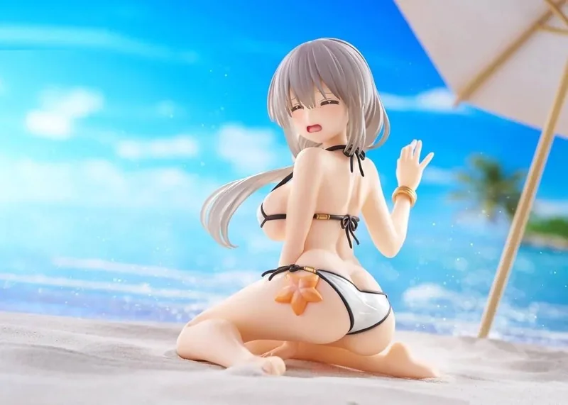 Uzaki-chan Wants to Hang Out! Desktop Cute - Tsuki Uzaki (Beach Swimsuit Ver.) Figure van Taito – productfoto
