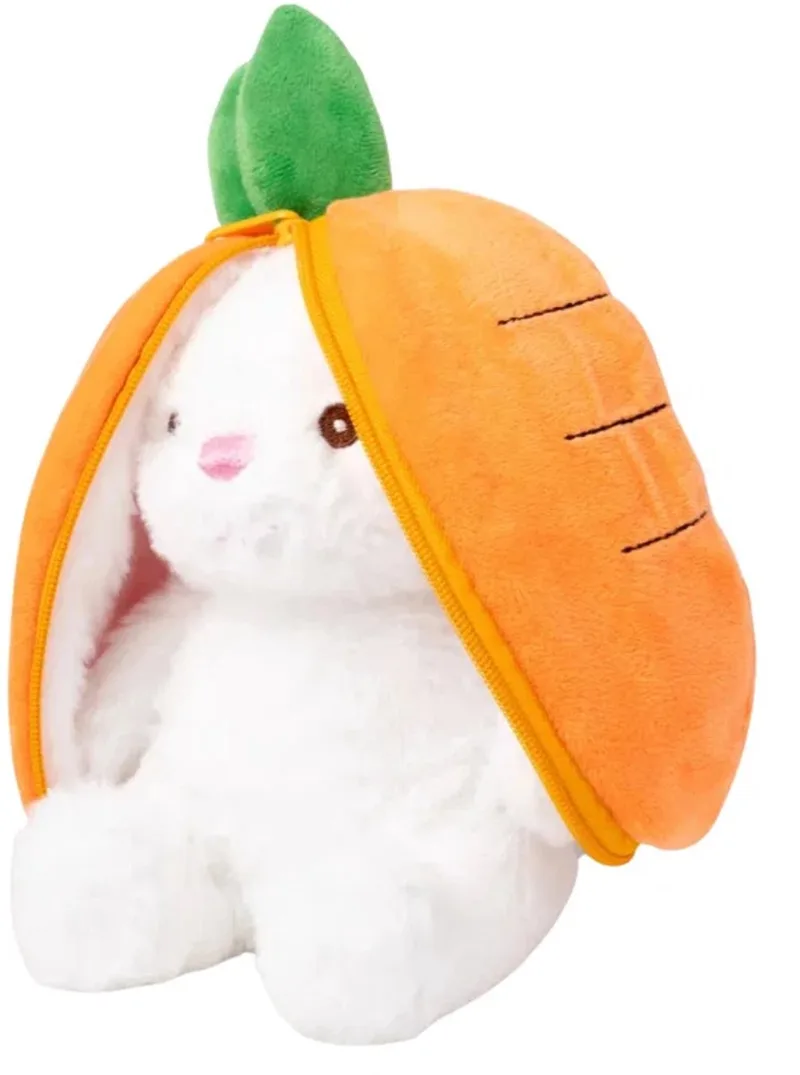 Teddykompaniet-Pluchen konijntje in een wortel-20 cm by Teddykompaniet in Orange wit – product photo