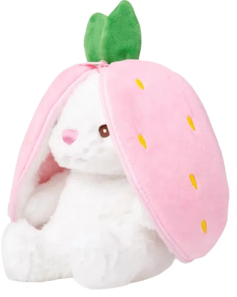 TeddyКompaniet-Pluchen konijntje in een aardbei-20 cm by Teddykompaniet in Roze-Wit – product photo