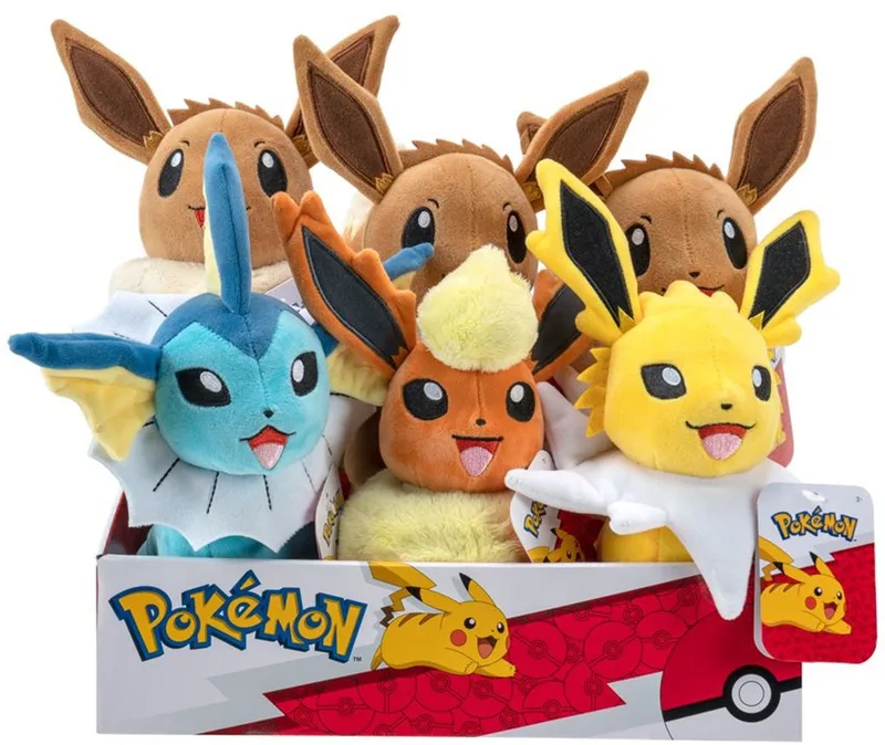 Random model – Knuffel – 20 cm – geborduurde details från The Pokémon Company i Flerfärgad – produktbild