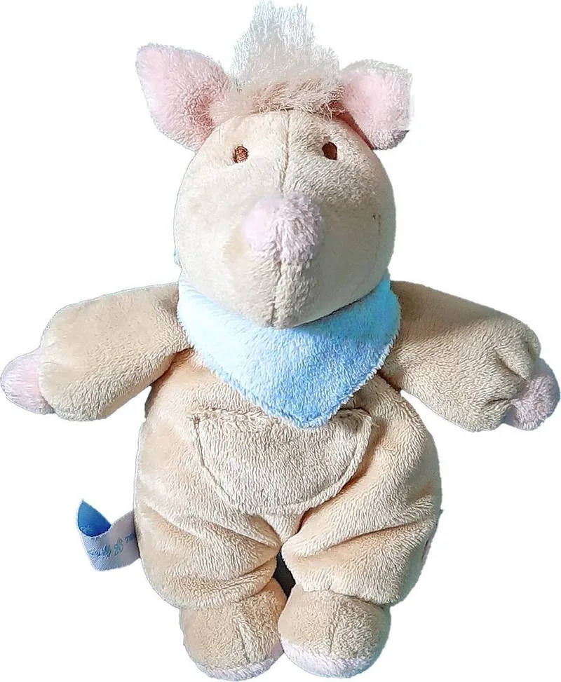 Knuffelrammelaar muis - Blauw by Tiamo in Cream – product photo