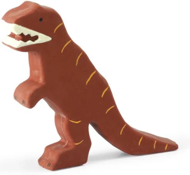 Natuurrubberen dino Tyrannosaurus. by Tikiri in Bruin met oranje – product photo