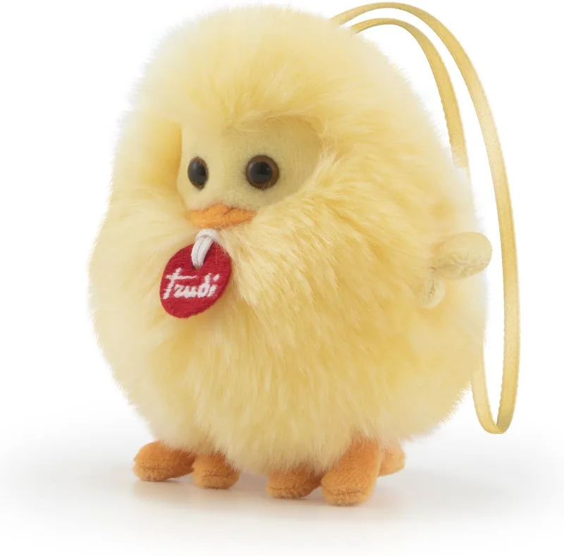 Charms Sleutelhanger Knuffel Kuiken 10 cm - Handgemaakt in Italie - Pluche knuffel - Knuffeldier voor jongens en meisjes - Geel - 10x10x8 cm maat XXS by Trudi in Kuiken Geel – product photo