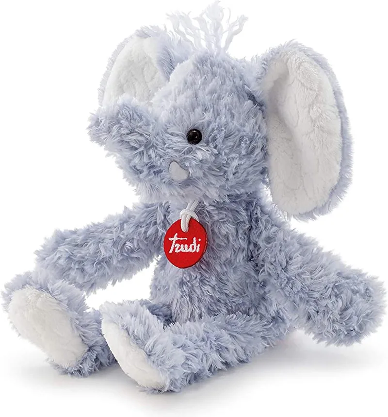 Classic Knuffel 22 cm - Hoge kwaliteit pluche knuffel - Knuffeldier voor jongens en meisjes - Blauw - 14x22x22 cm maat S by Trudi in Olifant – product photo