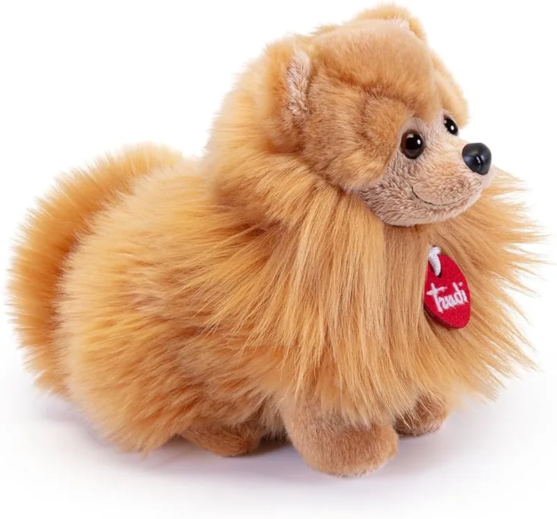 Classic Knuffel Hond Pomeranian Biscuit 23 cm - Handgemaakt in Italië - Pluche knuffel - Knuffeldier voor jongens en meisjes - Beige - 23x22x9 cm maat S by Trudi in Pomerian – product photo