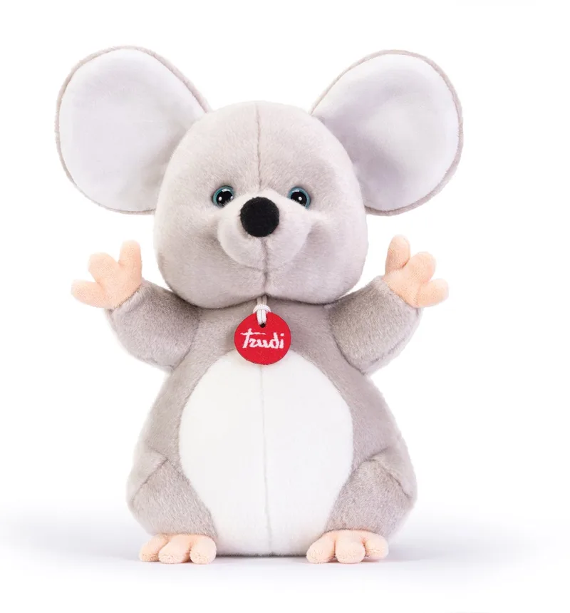 Classic Knuffel Muis Martin 30 cm - Handgemaakt in Italie - Hoge kwaliteit pluche knuffel - Knuffeldier voor jongens en meisjes - Grijs - 23x30x17 cm maat M by Trudi in Muis Grijs – product photo