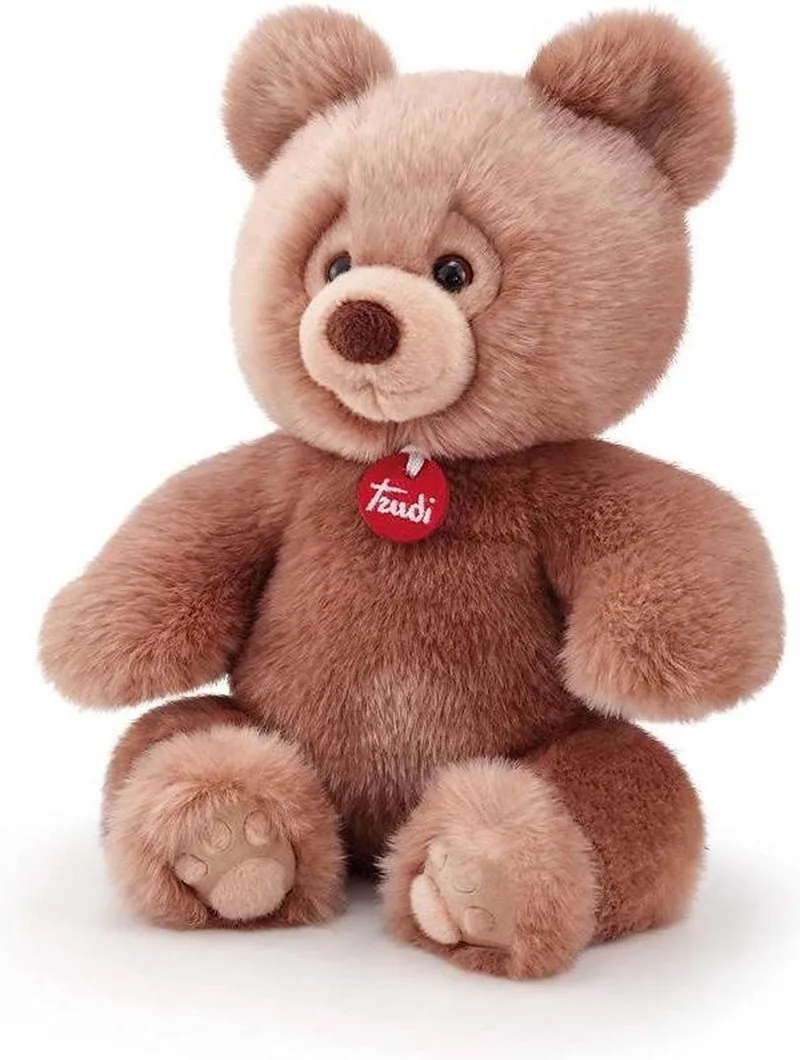 Classic Knuffel Teddybeer Brando 27 cm - Handgemaakt in Italie - Hoge kwaliteit pluche knuffel - Knuffelbeer voor jongens en meisjes - Bruin - 24x27x18 cm maat M by Trudi in Teddybeer Bruin – product photo