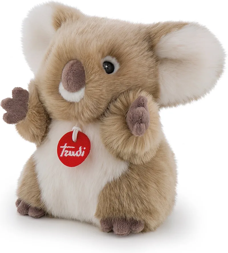 Fluffies Knuffel Koala 24 cm - Handgemaakt in Italie - Extra zacht pluche - Knuffeldier voor jongens en meisjes - Lichtbruin - 18x24x16 cm maat S van Trudi in Koala Lichtbruin – productfoto