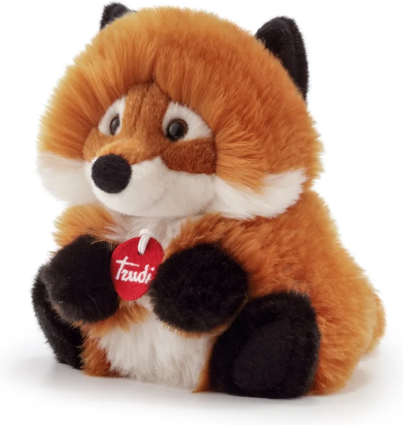 Fluffies Knuffel Vos 19 cm - Handgemaakt in Italie - Zacht pluche - Knuffeldier voor jongens en meisjes - Bruin - 17x19x19 cm maat S van Trudi in Vos Bruin – productfoto